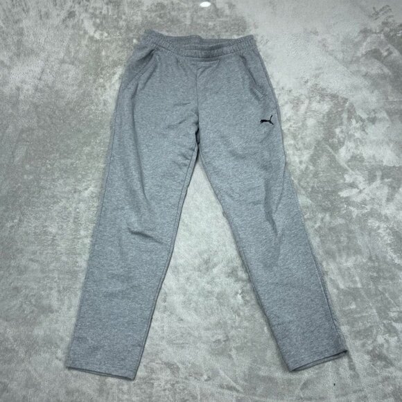 Puma Gray Mens Sweatpants Medium Elastic Waist Lightweight Casual a0924 - Picture 1 of 7